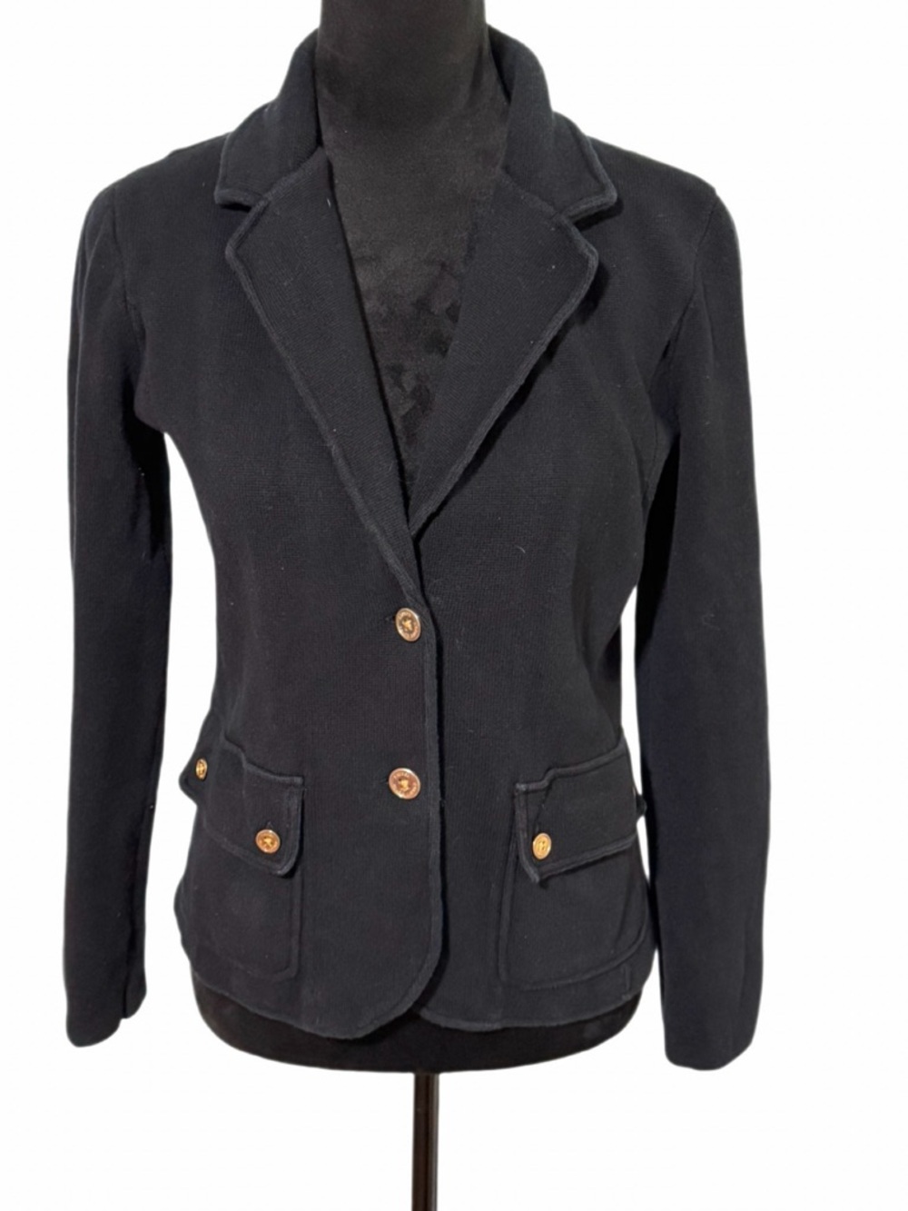 Lauren Ralph Lauren Black Women's Blazer with Gold Buttons